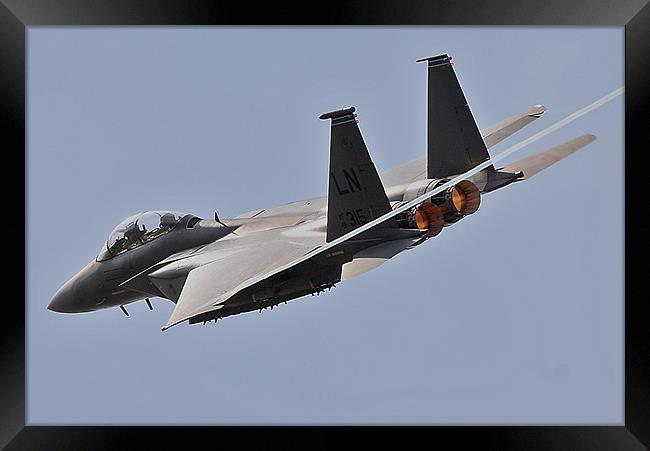 F-15 Afterburner turn Framed Print by Rachel & Martin Pics