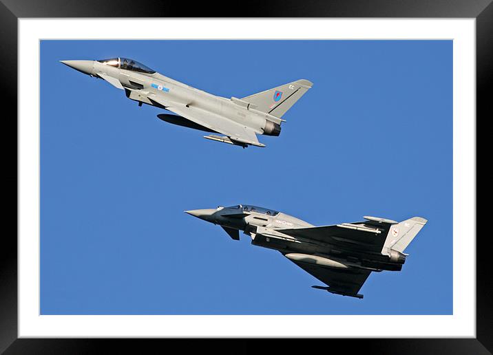 RAF typhoons break to land Framed Mounted Print by Rachel & Martin Pics