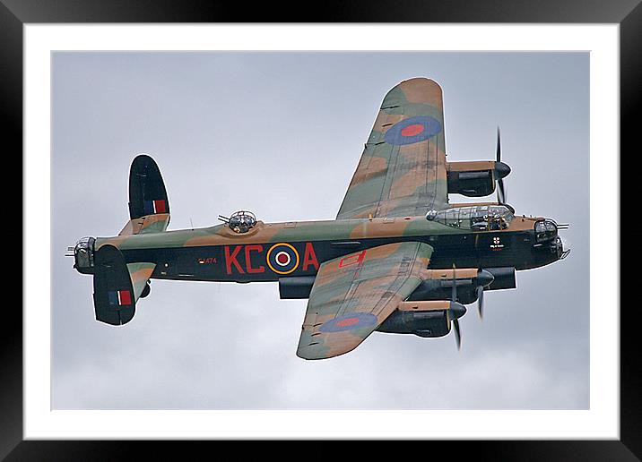 BBMF Lancaster bomber topside Framed Mounted Print by Rachel & Martin Pics