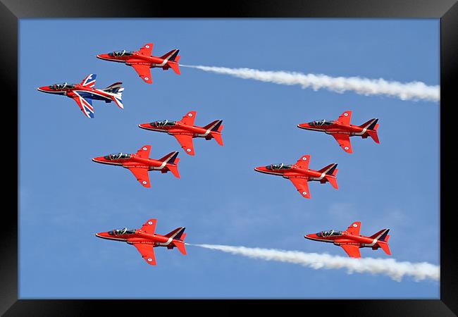 Red Arrows topside Framed Print by Rachel & Martin Pics