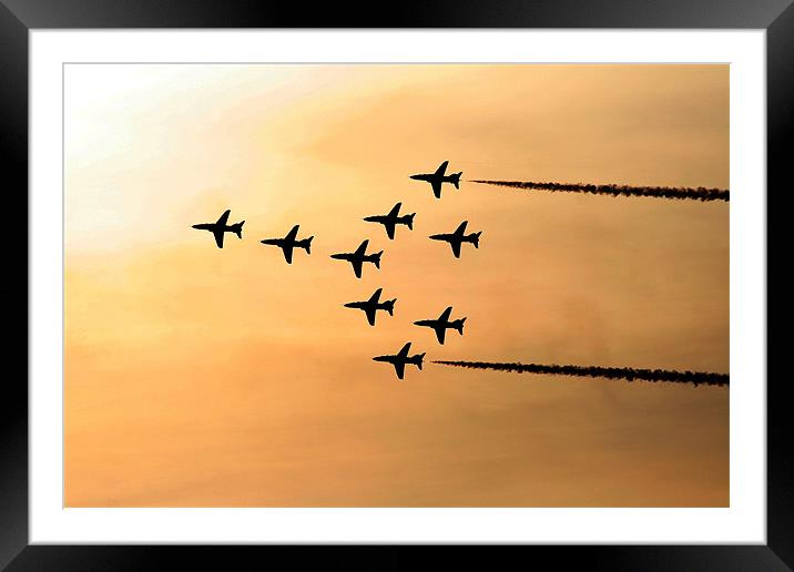 Red Arrows evening display Framed Mounted Print by Rachel & Martin Pics