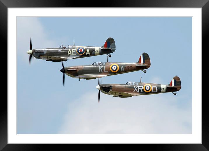 Spitfire formation Framed Mounted Print by Rachel & Martin Pics