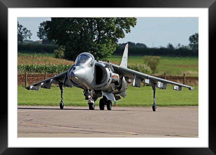 RAF Harrier taxying Framed Mounted Print by Rachel & Martin Pics