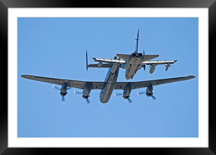 Lancaster And Tornado Flypast Framed Mounted Print by Rachel & Martin Pics