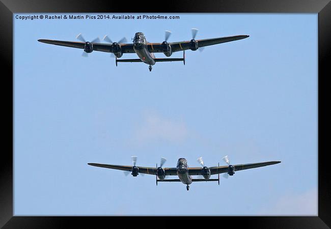  Two lancasters flypast Framed Print by Rachel & Martin Pics