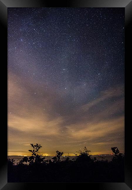 Scenic nightscape over Bournemouth Framed Print by Ian Turner