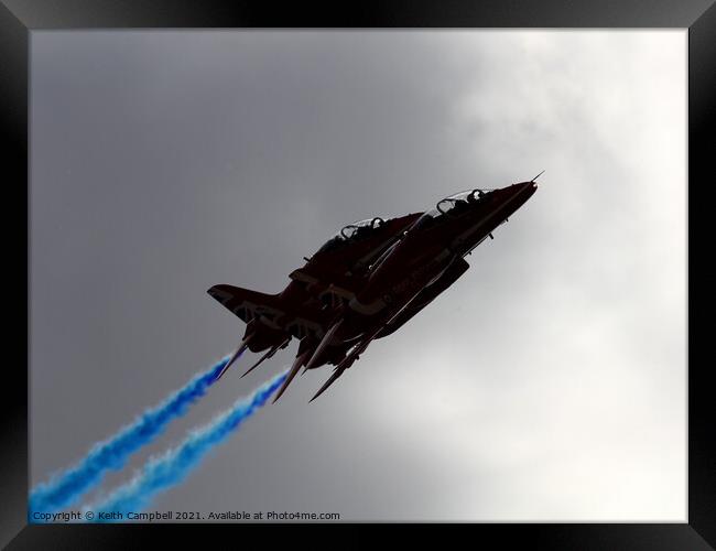 Red Arrows Salute The Blue Light Services. Framed Print by Keith Campbell