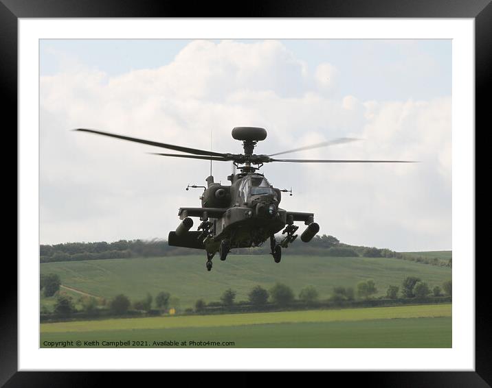 British Army Apache Framed Mounted Print by Keith Campbell