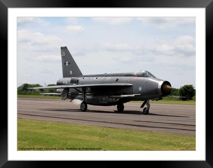 RAF Lightning jet fighter Framed Mounted Print by Keith Campbell