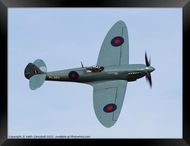Blue Spitfire Framed Print by Keith Campbell