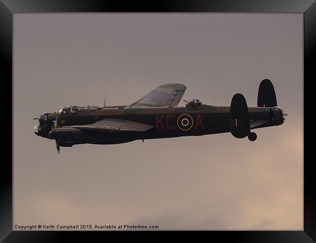 RAF Lancaster Bomber PA474 Framed Print by Keith Campbell