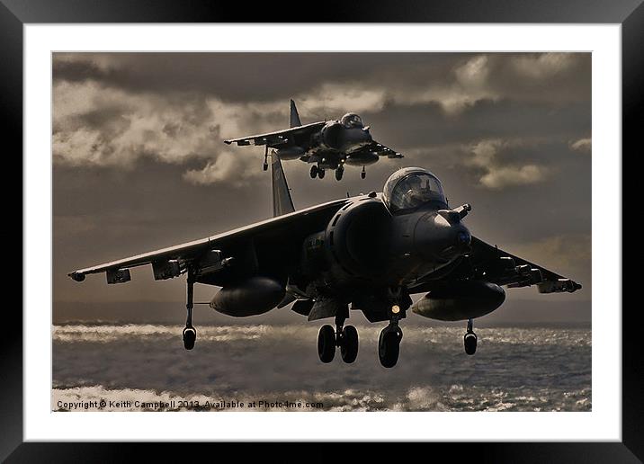 Harrier pair Framed Mounted Print by Keith Campbell