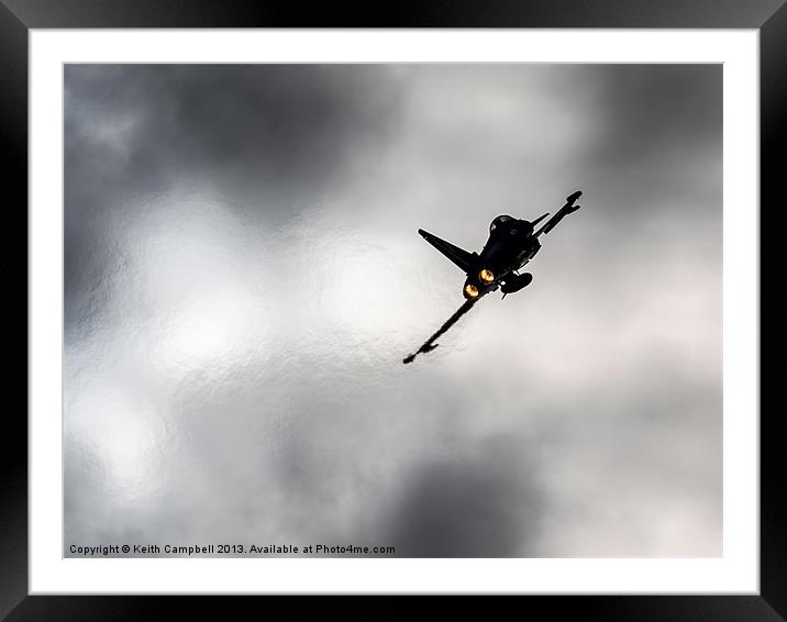 RAF Typhoon climbing away Framed Mounted Print by Keith Campbell