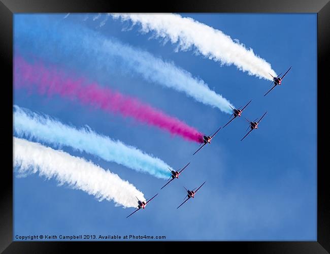Red Arrows - The Pride of Great Britain Framed Print by Keith Campbell