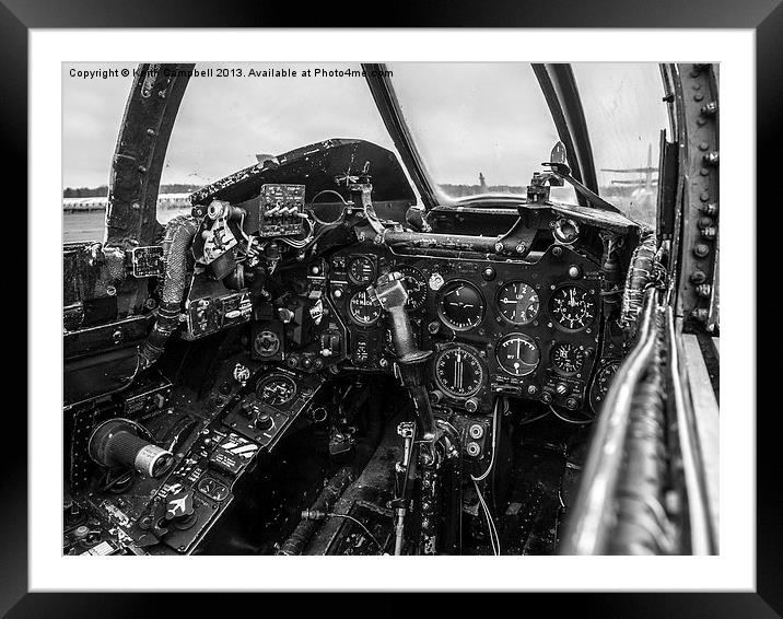 Hawker Hunter cockpit Framed Mounted Print by Keith Campbell