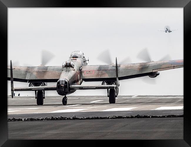 RAF Lancaster and Spitfire Framed Print by Keith Campbell