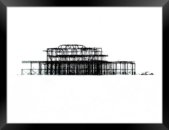 Brighton West Pier Framed Print by Keith Campbell