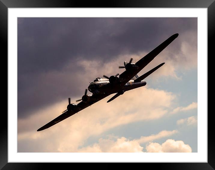 B-17 Flying Fortress Framed Mounted Print by Keith Campbell