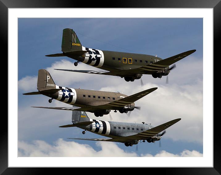 D-Day Trio Framed Mounted Print by Keith Campbell