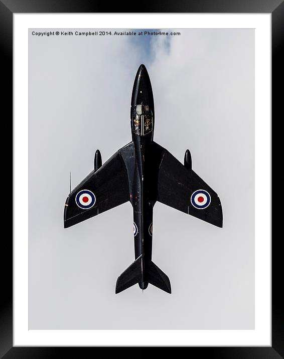 Hawker Hunter G-FFOX Framed Mounted Print by Keith Campbell