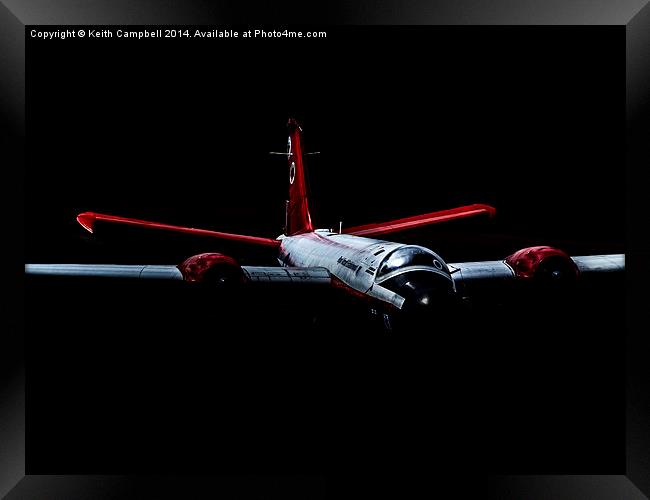  Canberra WT333 in the shadows. Framed Print by Keith Campbell