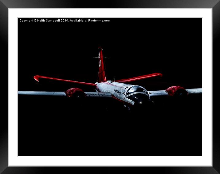  Canberra WT333 in the shadows. Framed Mounted Print by Keith Campbell