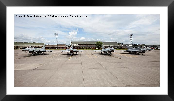 RAF Coningsby Typhoons Framed Mounted Print by Keith Campbell