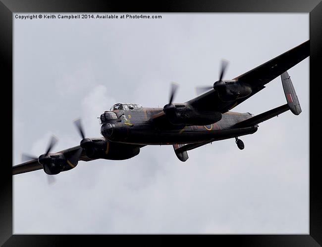  BBMF Lancaster PA474 Framed Print by Keith Campbell