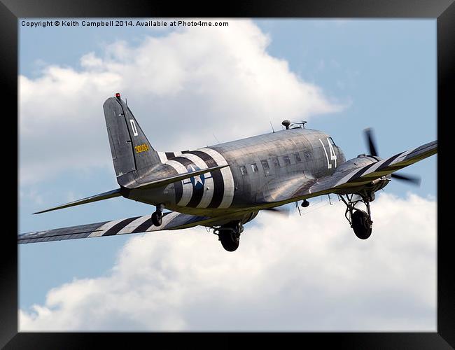 C-47B Skytrain launching Framed Print by Keith Campbell