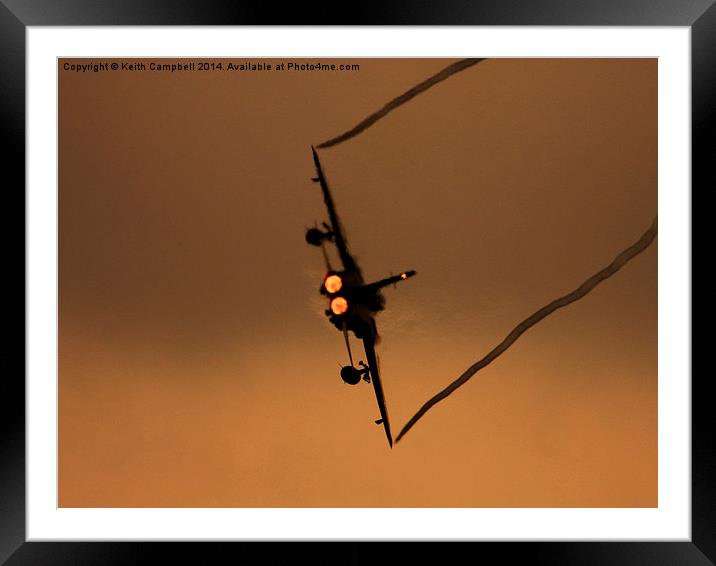 RAF Tornado F3 pulling G. Framed Mounted Print by Keith Campbell