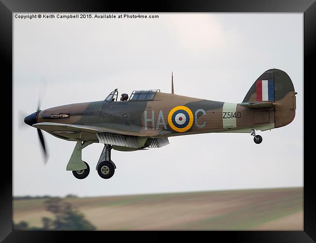 RAF Hawker Hurricane Framed Print by Keith Campbell
