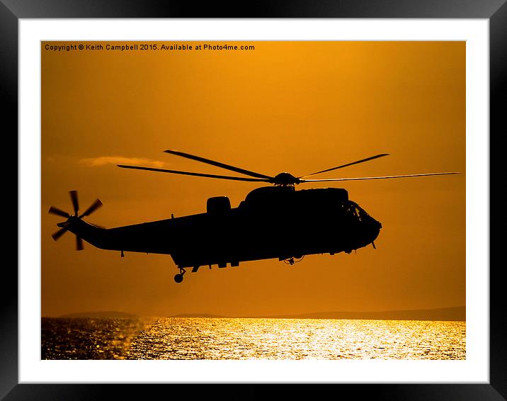  Sunset Seaking  Framed Mounted Print by Keith Campbell