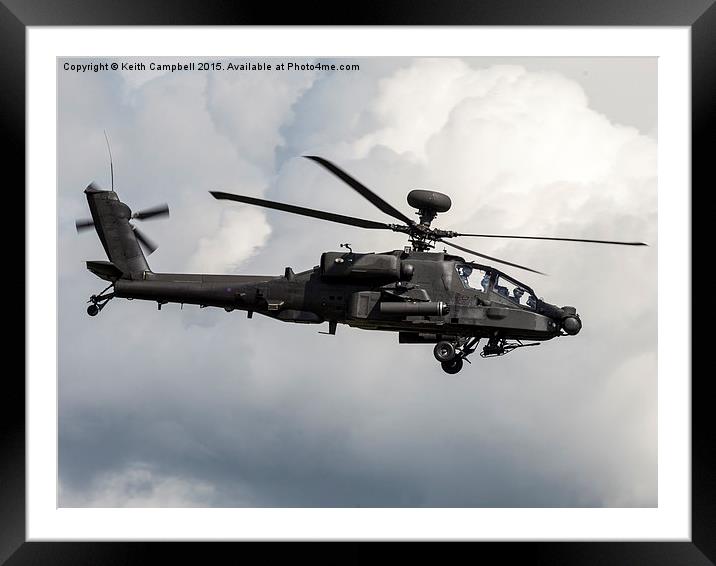  Apache in the clouds Framed Mounted Print by Keith Campbell