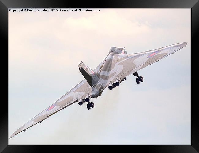  Vulcan XH558 launching Framed Print by Keith Campbell