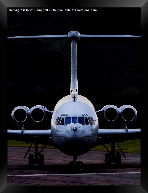  RAF VC-10 head-on - wheels version Framed Print by Keith Campbell