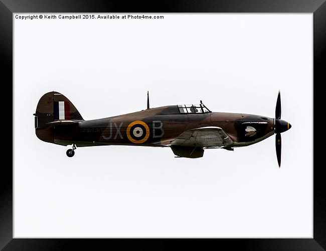  RAF BBMF Hurricane LF363 Framed Print by Keith Campbell