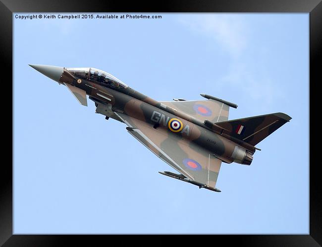 RAF Typhoon ZK349 Framed Print by Keith Campbell