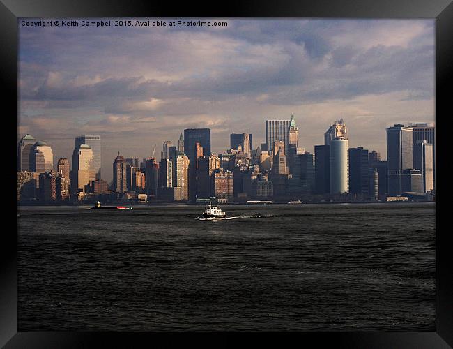  New York Skyline Framed Print by Keith Campbell