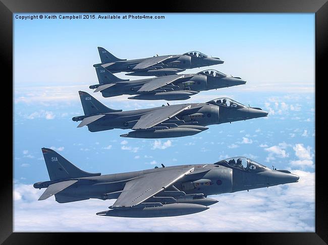  Harrier GR7A formation Framed Print by Keith Campbell