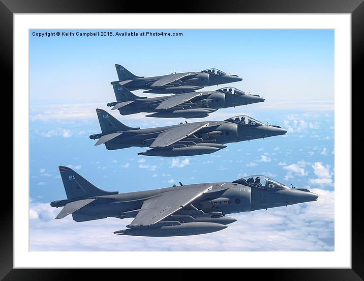  Harrier GR7A formation Framed Mounted Print by Keith Campbell