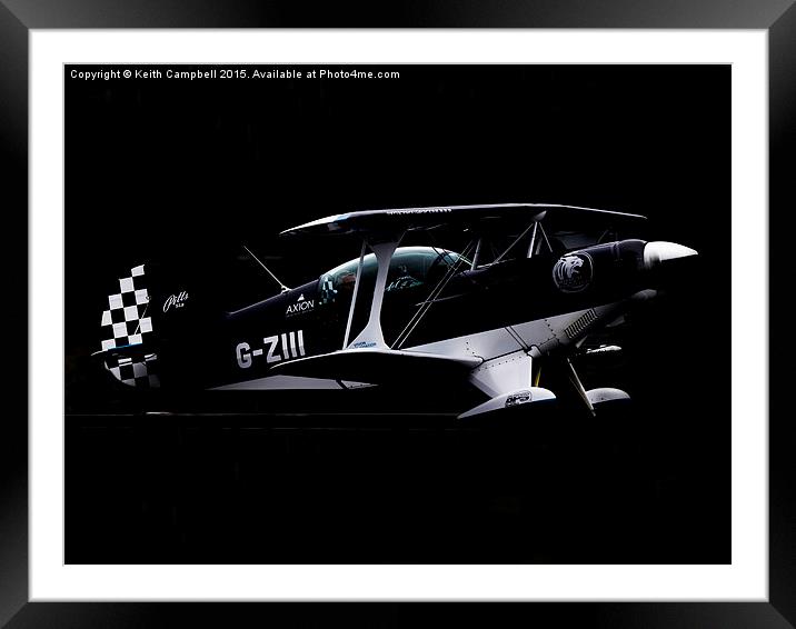  Pitts S2B G-ZIII Framed Mounted Print by Keith Campbell