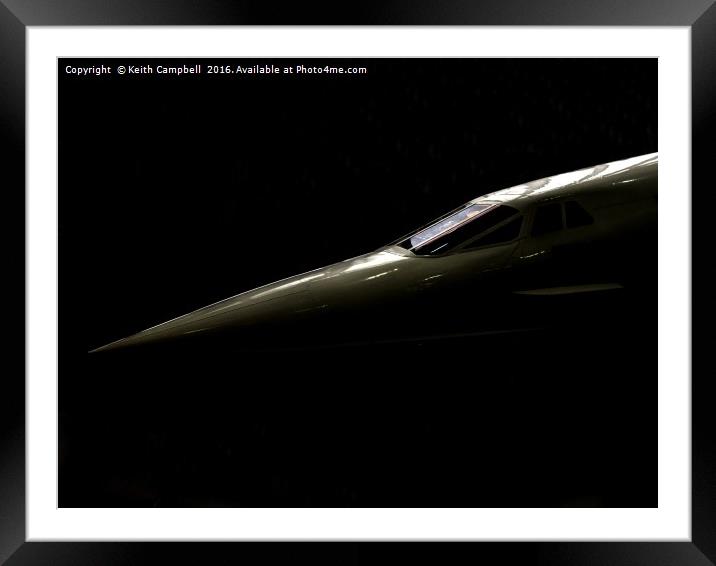 Concorde in the Shadows Framed Mounted Print by Keith Campbell