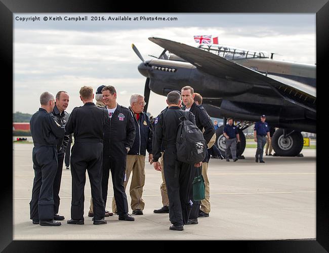 Lancaster Crews Framed Print by Keith Campbell