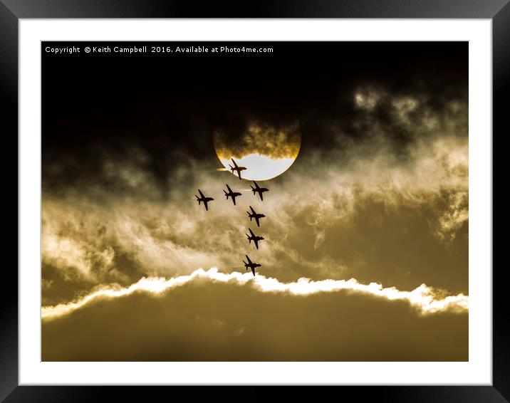 Red Arrows - 7 of 9 Framed Mounted Print by Keith Campbell