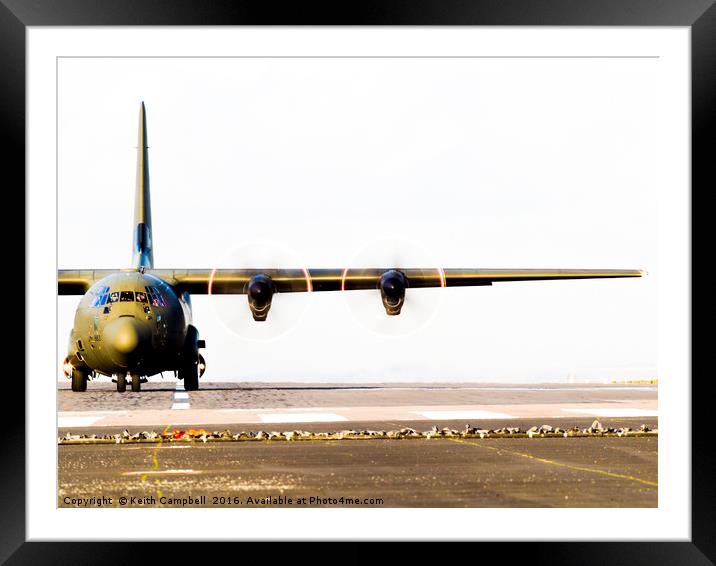 Royal Air Force C-130 Hercules Framed Mounted Print by Keith Campbell