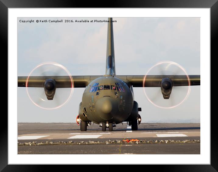 Royal Air Force C-130 Hercules props Framed Mounted Print by Keith Campbell