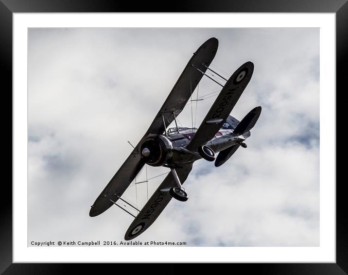 Gloster Gladiator II Framed Mounted Print by Keith Campbell
