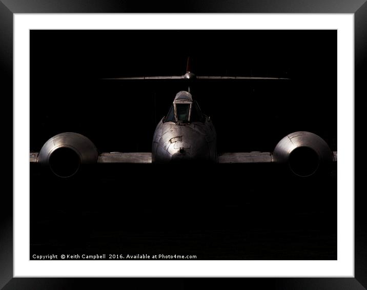 RAF Gloster Meteor Framed Mounted Print by Keith Campbell