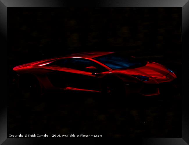 Red Shiny Lamborghini  Framed Print by Keith Campbell