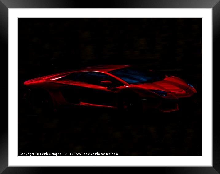 Red Shiny Lamborghini  Framed Mounted Print by Keith Campbell